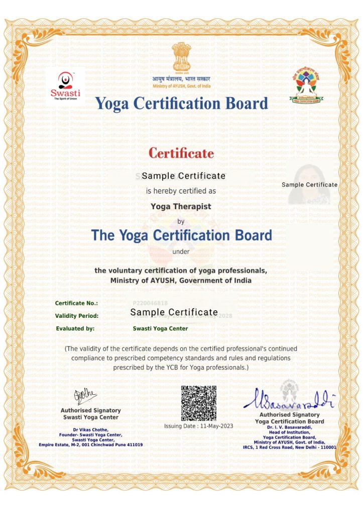 Level 2 advanced yoga therapy certificate