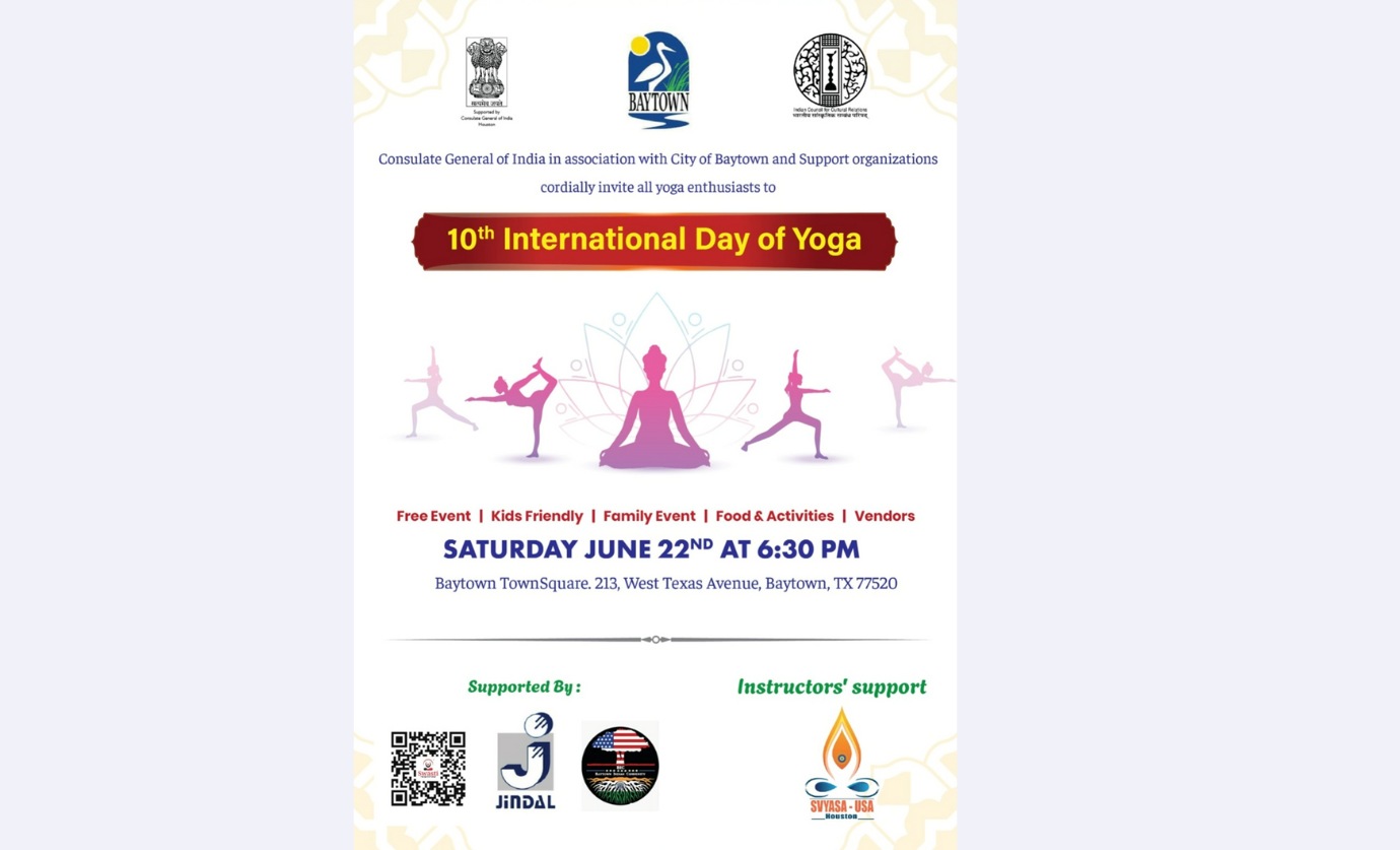 Celebrate International Yoga Day 2024 with the Indian Consulate in Texas!