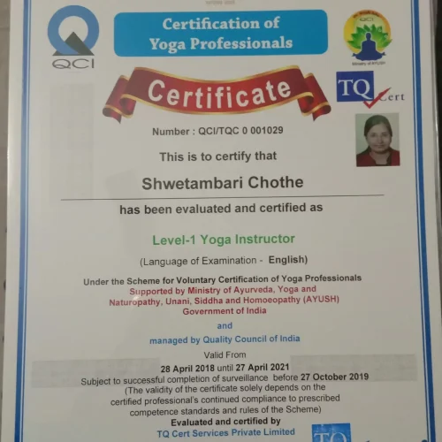 Ayush certified yoga instructor