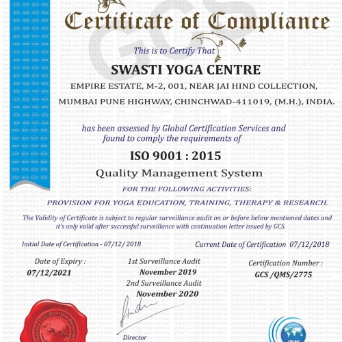 Vc - iso certified yoga center