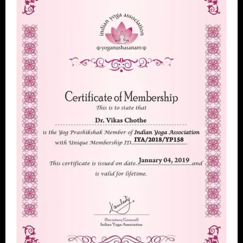 Indian yoga association (iya) associate member